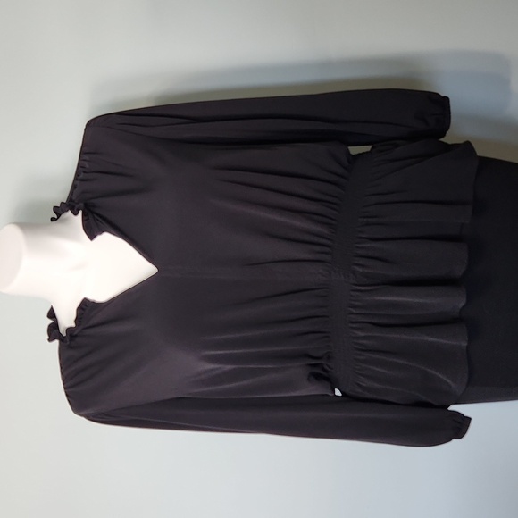 Simply Vera Wang Women’s Black Peplum Blouse - Picture 2 of 13